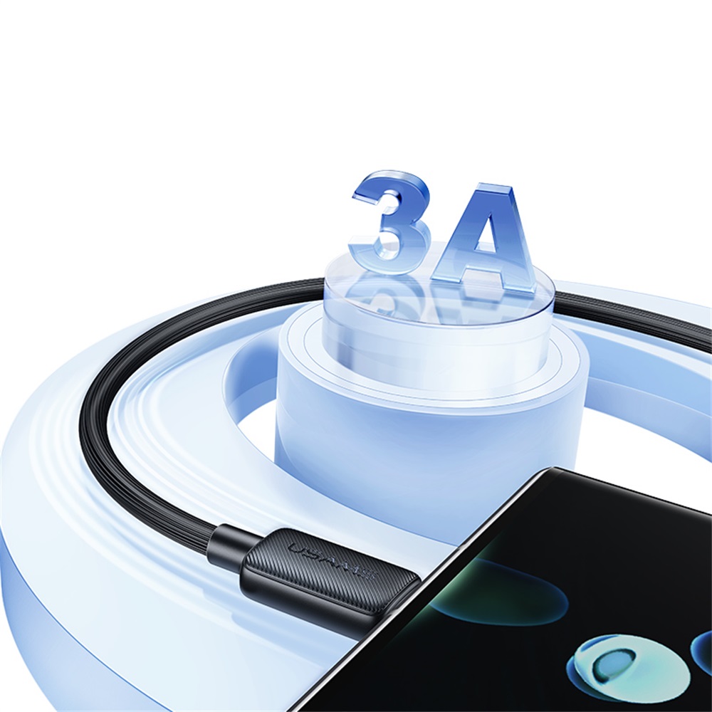 US-SJ688 Type-C 3A Striped Data Cable-KY Series 1m