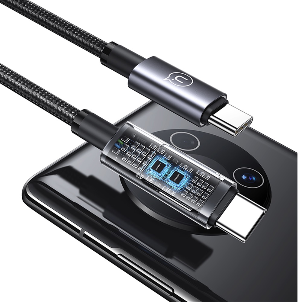 US-SJ672 Type-C To Lightning 30W Aluminum Alloy Digital Display Fast Charging & Data Cable-Sufeng Series 1.2m