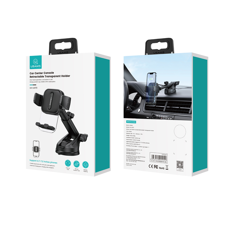 US-ZJ072 Car Center Console Retractable Transparent Holder