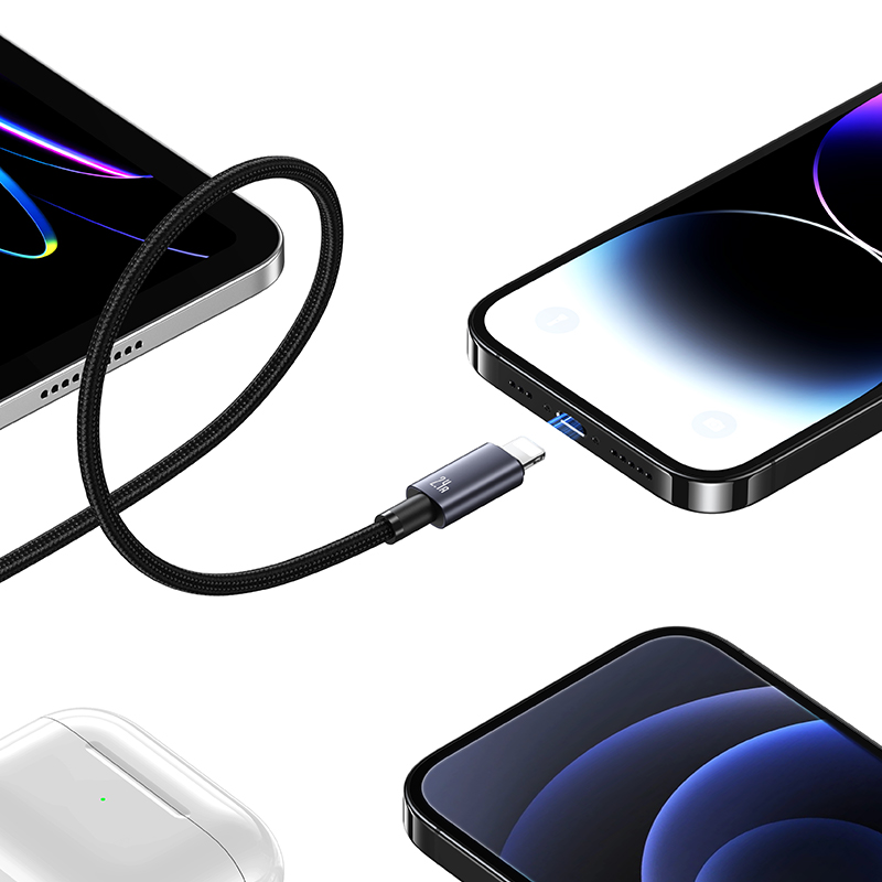 US-SJ667 Lightning 2.4A Aluminum Alloy Fast Charging & Data Cable-Sufeng Series 1.2M