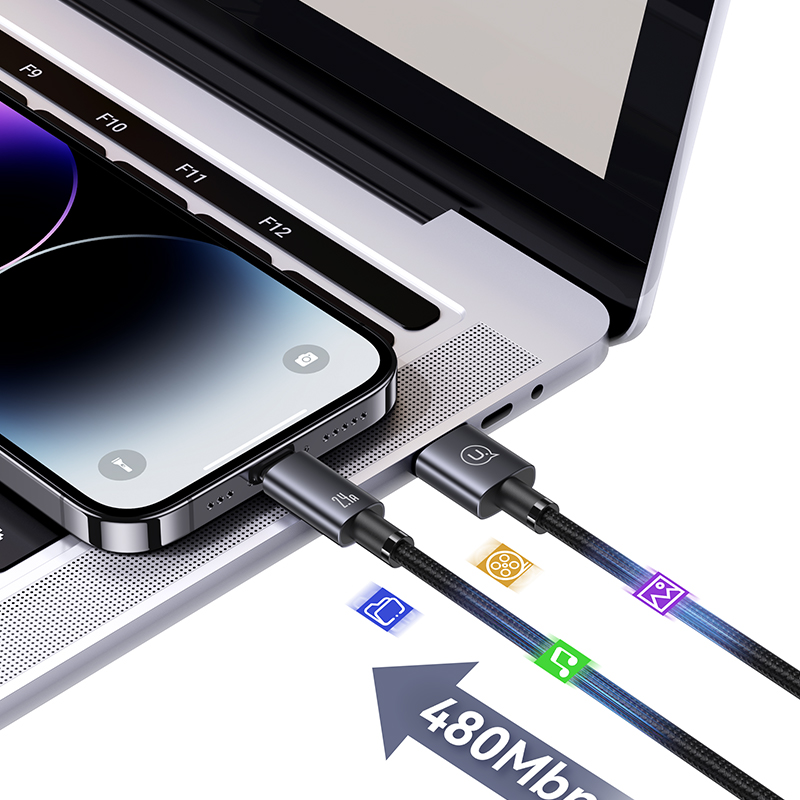 US-SJ667 Lightning 2.4A Aluminum Alloy Fast Charging & Data Cable-Sufeng Series 1.2M