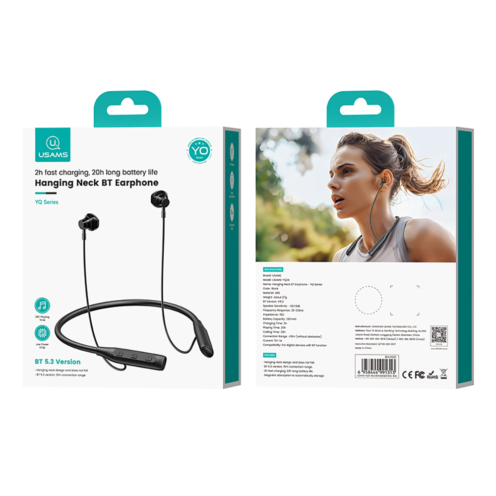 "USAMS-YQ24 Hanging Neck BT Earphone - YQ Series BT5.3"